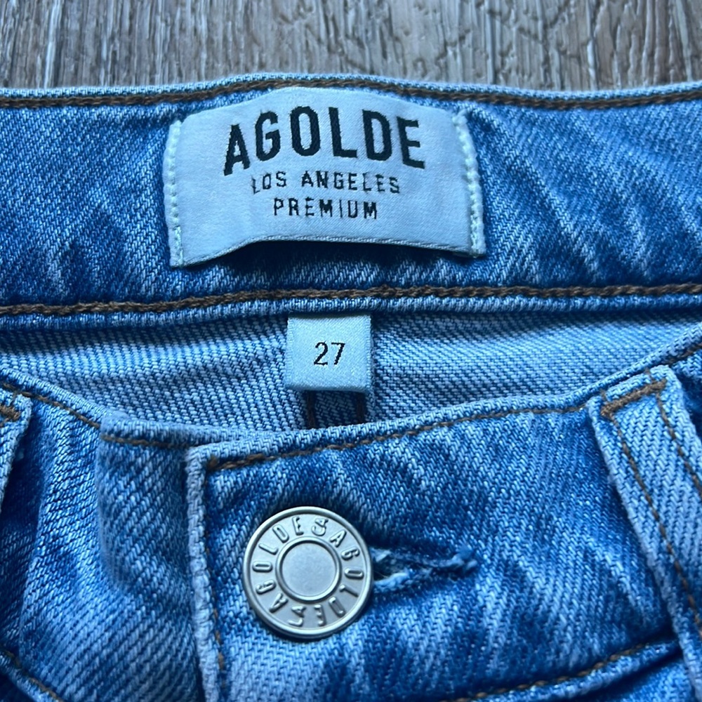 AGOLDE Pinch Waist High Rise Kick in Riptide Size 27|4